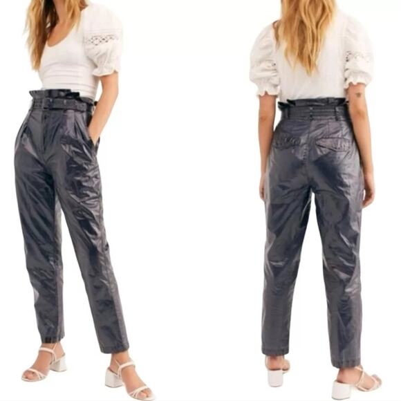 Free People Paperback Shimmery Pants - Picture 1 of 6